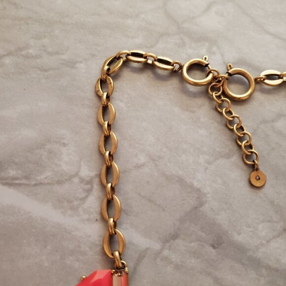 🎀 Stella and Dot Hot Neon Rhinestones Crystals Vintage Antiqued Gold Statement - Picture 2 of 13